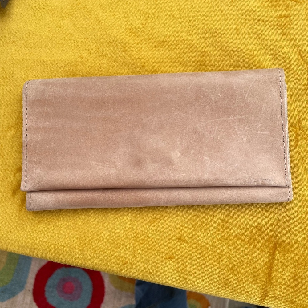 Able Tan Leather Wallet Tri Fold 4” x 8”